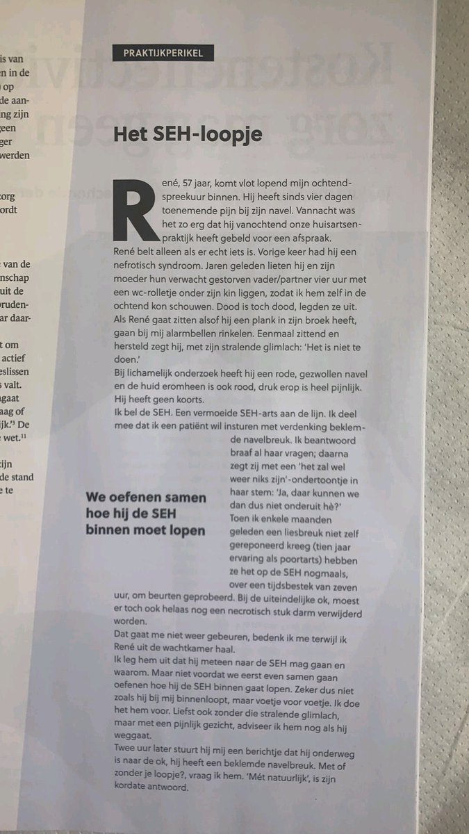 Topcolumn van een huisarts die zijn patiënten goed kent