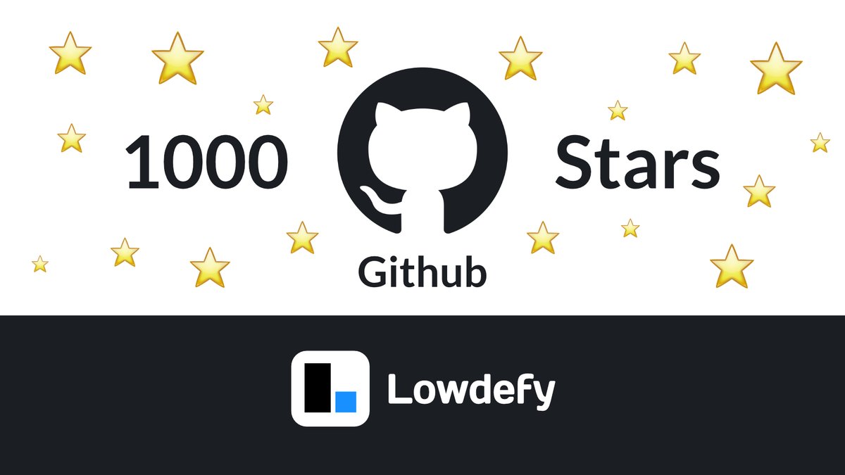 lowdefy's tweet photo. Our little project is growing up 🌱 A year ago, 1000 @github stars seemed impossible, this week we flew past the first thousand 💫 Thanks for all the support from our community! #opensource #buildinpublic #selfhosted #lowcode https://t.co/3KhIlRXuZV
