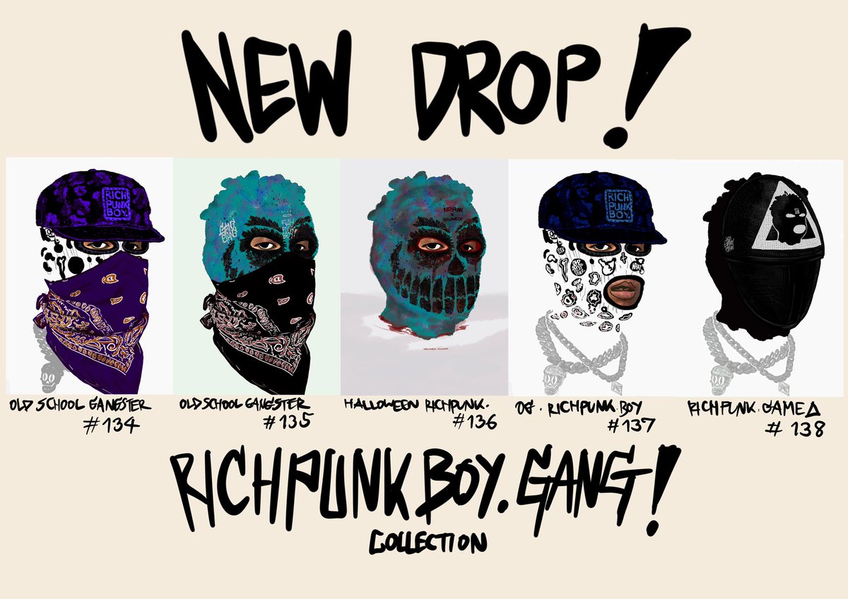 Petersonblouie1's tweet photo. New Richpunk Drop Now🔥
139item in Richpunk Boy.Gang collection 
If you love this please visit this collection at
https://t.co/lJp75rTN5W
Thank you so much
#nftcollector #NFT #nftart
#NFTCommunity #NFTartist
#blockchain #nftart #nftartists #nftshilling #NFTdrop #OpenSeaNFT #NFTs https://t.co/kOeYu4I5iR