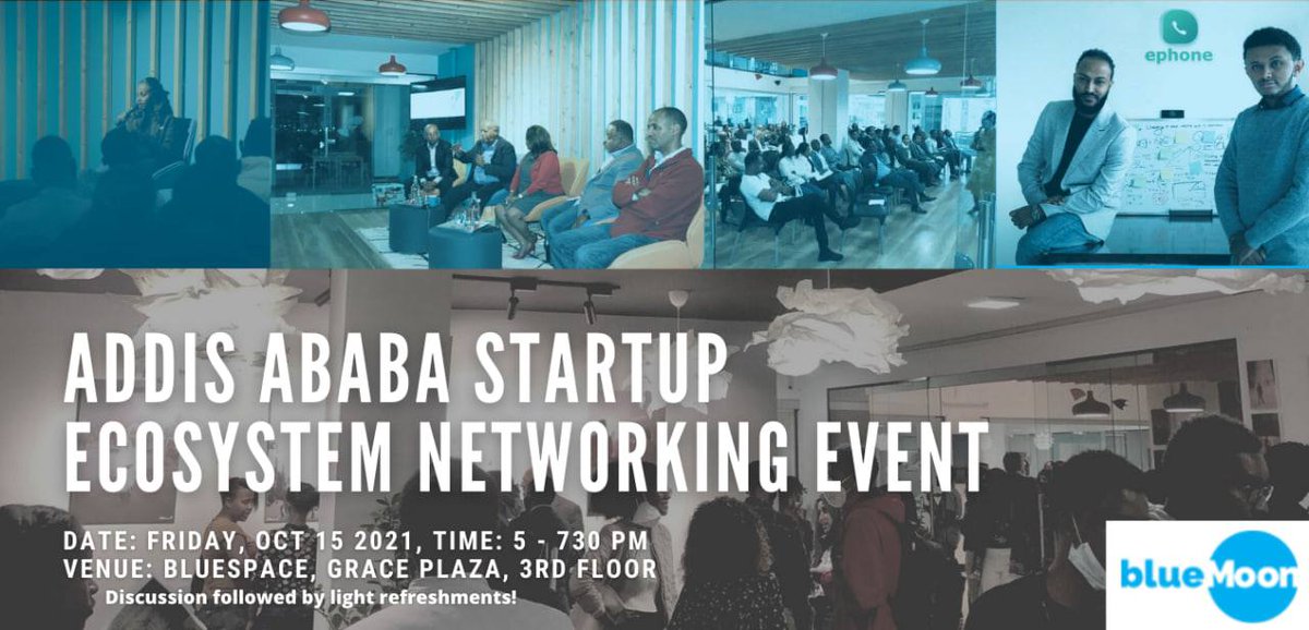 #Ethiopia What's your plan for the coming Friday, Oct 15?

Don't forget to make time for Addis Ababa Startups Networking Event.

Learn about <a href="/ephonedialer/">EPhone</a>, the startup company which is valued at $1.9M on its pree-seed round. 

📍: <a href="/blueSpaceETH/">blueSpace</a> 
<a href="/maxosba/">Amadou አማዱ Daffe</a> @JvHaileVel #startups