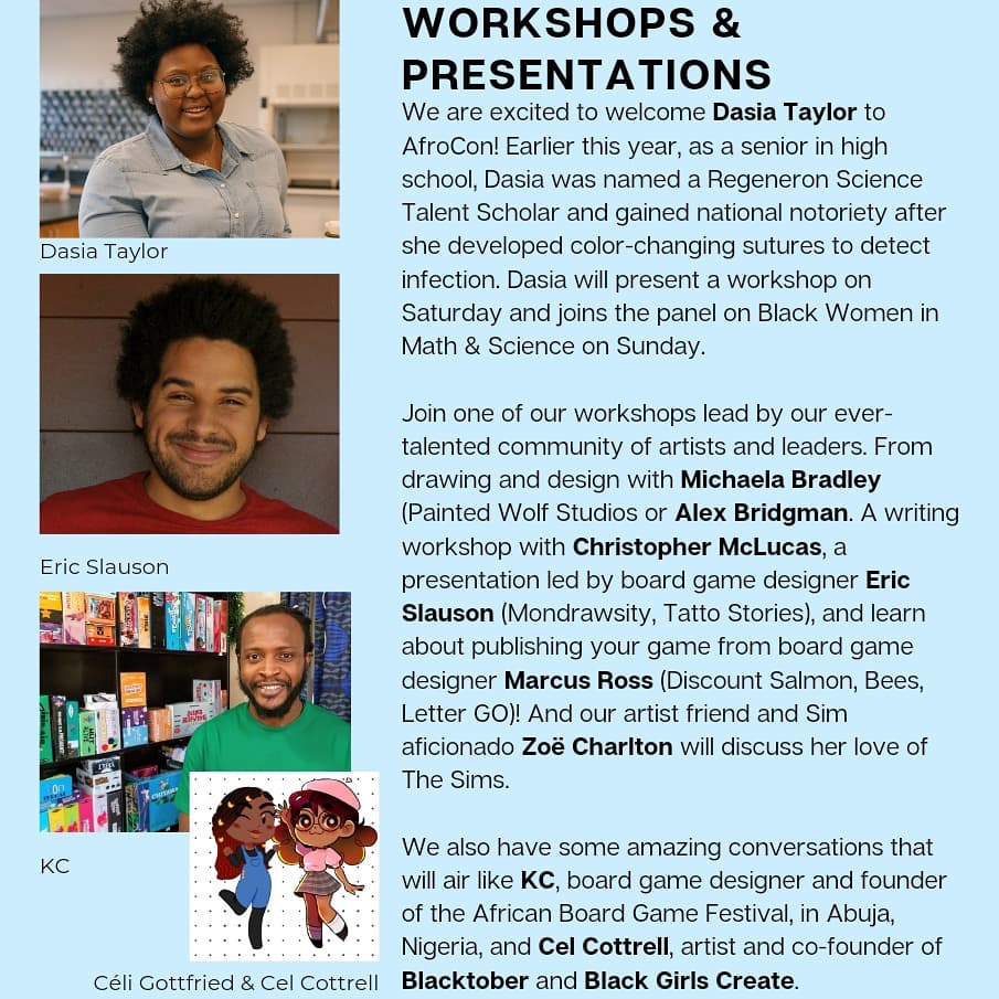 nibcardgames's tweet photo. I will be attending #AfroCon hosted by House of Afros, Capes & Curls
Come and enjoy diversity and join in the discussions.
Check out my session time too .
Here is a link to get your ticket ๐ https://t.co/JwtvRqrz0w
#Boardgames #NIBCARDGames #ABCon #AfricanGames https://t.co/3SGkaSQziV