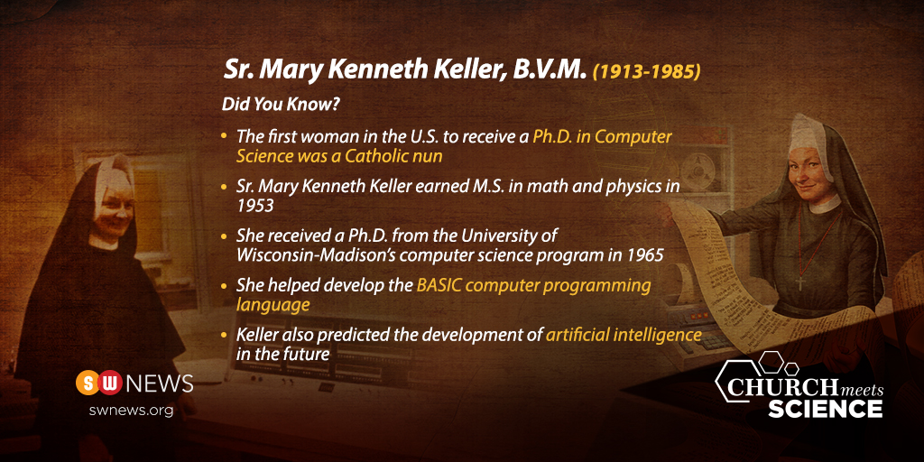 shalomworldnews's tweet photo. Did You Know?
The first woman in the U.S. to receive a Ph.D. in Computer Science was a Catholic nun
#Scientificinventions #Science #Churchmeetsscience https://t.co/acN4uG6QRV