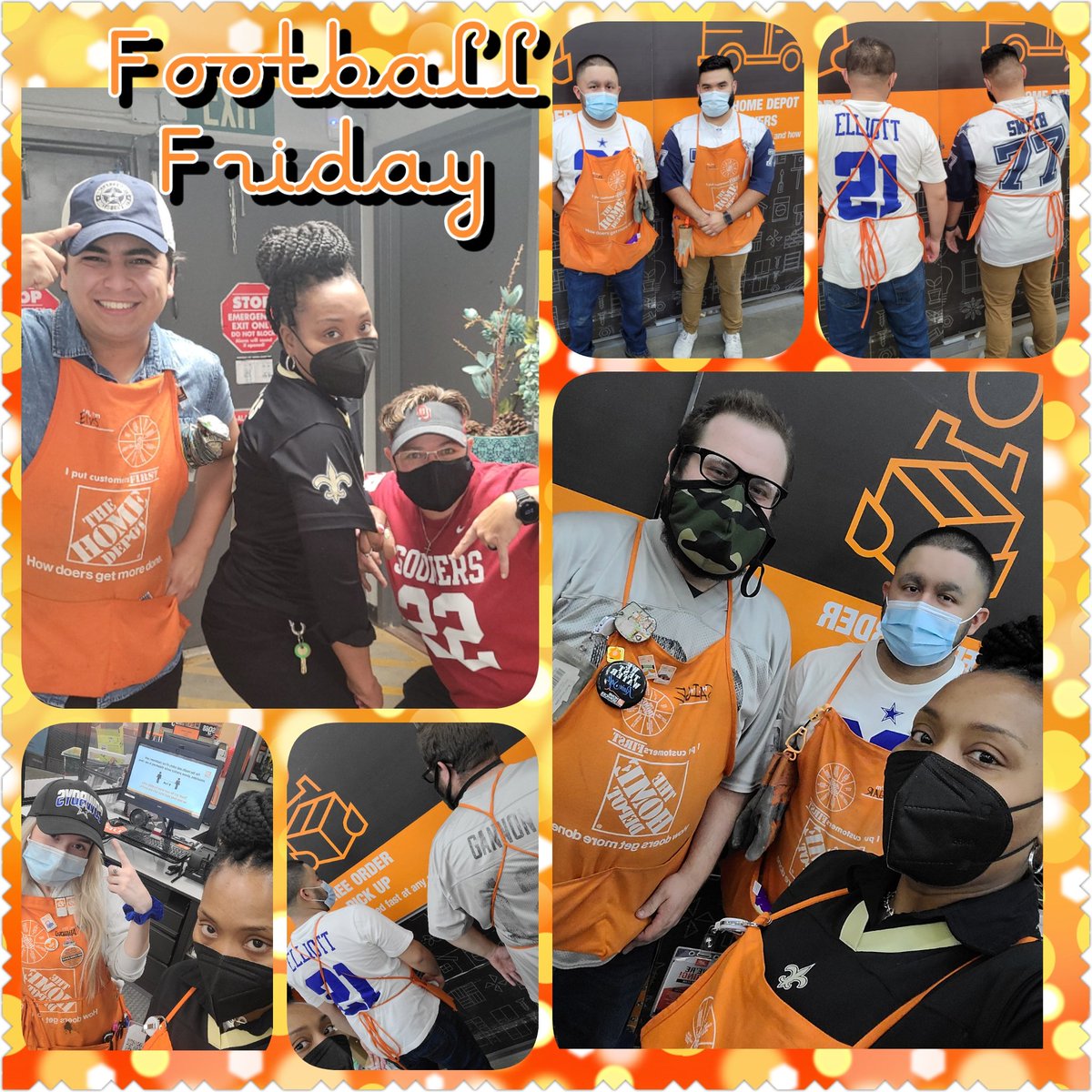 #FootballFriday today for #CAM2021 !! We had an awesome time wearing our favorite football teams!! Had a couple of friendly words on WHO'S the best team too😅..Thanks FE &amp; Friends! #0530CedarHill <a href="/ElvisfromD/">ElvisfromHomeDepot</a> @cwilk65 <a href="/trh_204/">Tim Hoover</a> <a href="/LewisHom/">Jimmy Lewis</a> <a href="/RushClay/">Clay Rush</a>