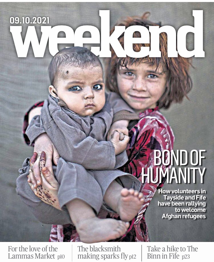 C_MAlexander's tweet photo. In today’s Courier Weekend, as councils prepare to welcome #refugees who have fled the Taliban takeover of #Afghanistan, we speak to some #Tayside &amp; #Fife charity volunteers and ask - are governments doing all they can to help humanitarian plight? https://t.co/UPmszupGX8 https://t.co/QCV9gefox4