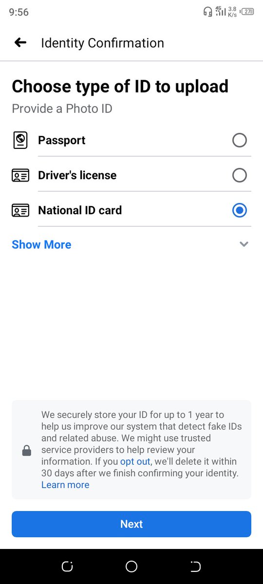 MAhmadR9's tweet photo. Plz can anyone tell me, why @Facebook is asking for official documents. Is this for real? Means is this social app or government app?
#RemoveThis #Facebook @finkd @jack https://t.co/1DHjTzB1gT