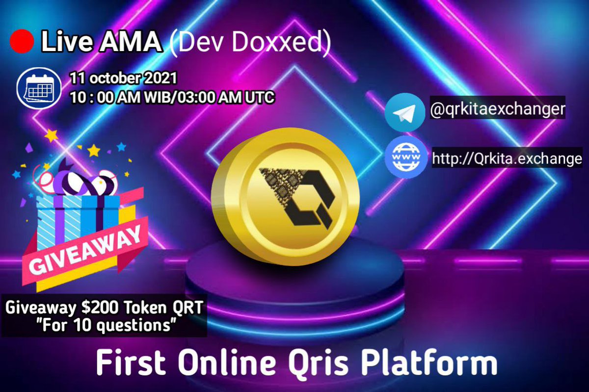 ShillPump's tweet photo. ayo join dan saksikan Live AMA di @shillcoinpump bersama Qrkita Exchange Project asli indonesia Dev Doxxed
Bagi 10 pertayan yang menarik di dapat 200 dolar https://t.co/FKncIIeuZI