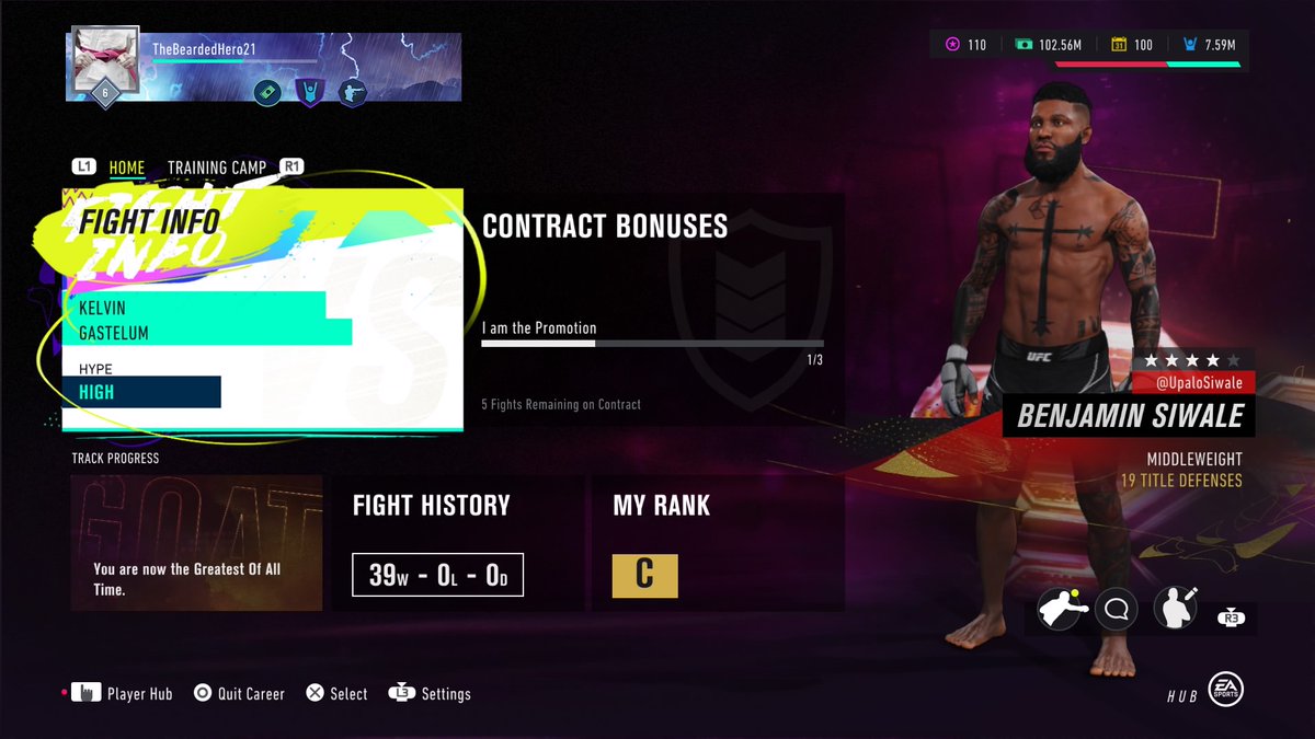 UpaloSiwale's tweet photo. Check the statisTACS! @ButtonMashersZM bring me a worthy opponent!
#GOAT
#UFC4
#ButtonMashersZM
#PS4share https://t.co/60pshN0J1w