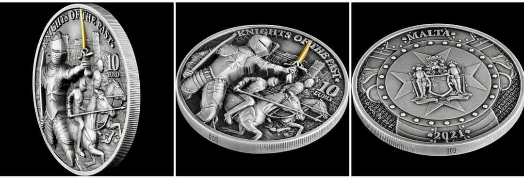 MaltaCoinCentre's tweet image. #2ozSilver Bullion coin 'Knights of the Past' out in December 2021.
#centralbankofmalta #germaniamint