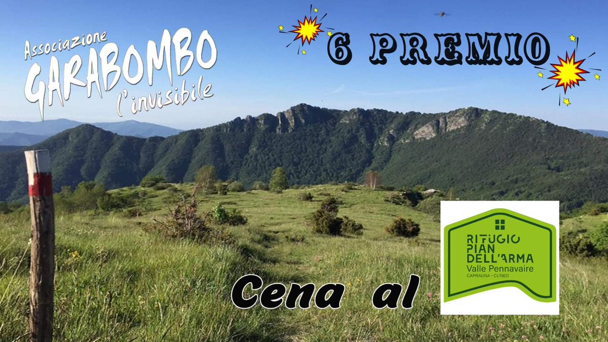 Con il 6° premio andiamo in Val Pennavaire per un pranzo od una cena al <a href="/rifugiopianarma/">rifugiopiandell'arma</a> 
Con Giulia in cucina sarà una giornata da ricordare!
#turismoresponsabile #6premio #comercioequoesolidale #unaltromondoèpossibile  #liguria #mare #montagna #cucina #alpiliguri #alpidelmare