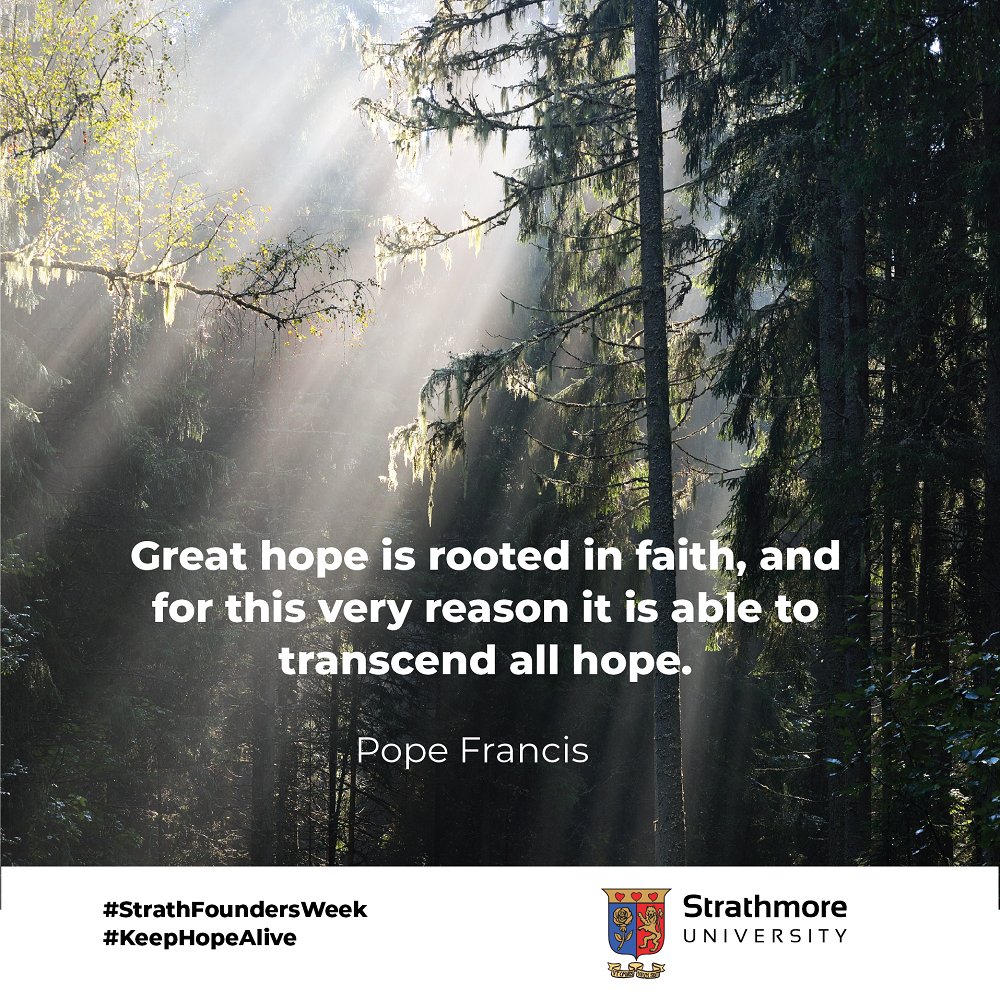 StrathU's tweet photo. #StrathFoundersWeek #KeepHopeAlive https://t.co/hzF6fnoswv