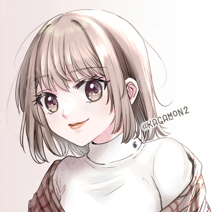 新しいアイコン完成した!!ここ最近で学んだ技術を短時間でまとめた(と思う) #オリジナル #アイコン有償依頼