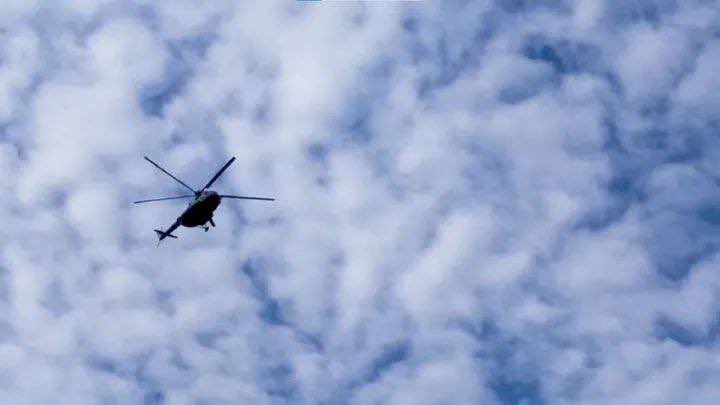 Thet1391's tweet photo. Military’s helicopters were seen flying over YeHtut Village Tract, Butalin Tsp this morning. Military’s helicopters flew frequently in the area during the 1st week of Oct according to locals. #WeSupportNUG #Oct9Coup #WhatsHappeningInMyanmar https://t.co/H7rfC5rfYU