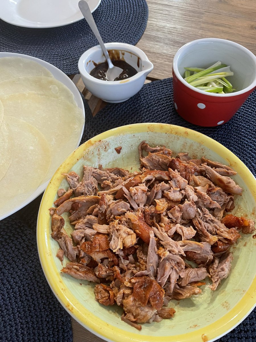fionashirley76's tweet photo. 13 year old son’s turn to cook tonight … duck pancakes followed by a beef stir fry … delicious 💖😋 #kidsthatcook
@Nigella_Lawson https://t.co/Dkl5tiMkIx