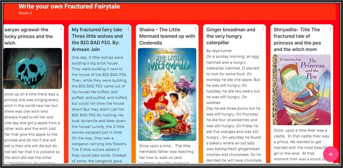Literary week in the Library #Week 2 of Fractured Fairytales  #Learners evolved themselves as aspiring writers and used their imagination and wit to write their own Fractured Fairytales #PSN