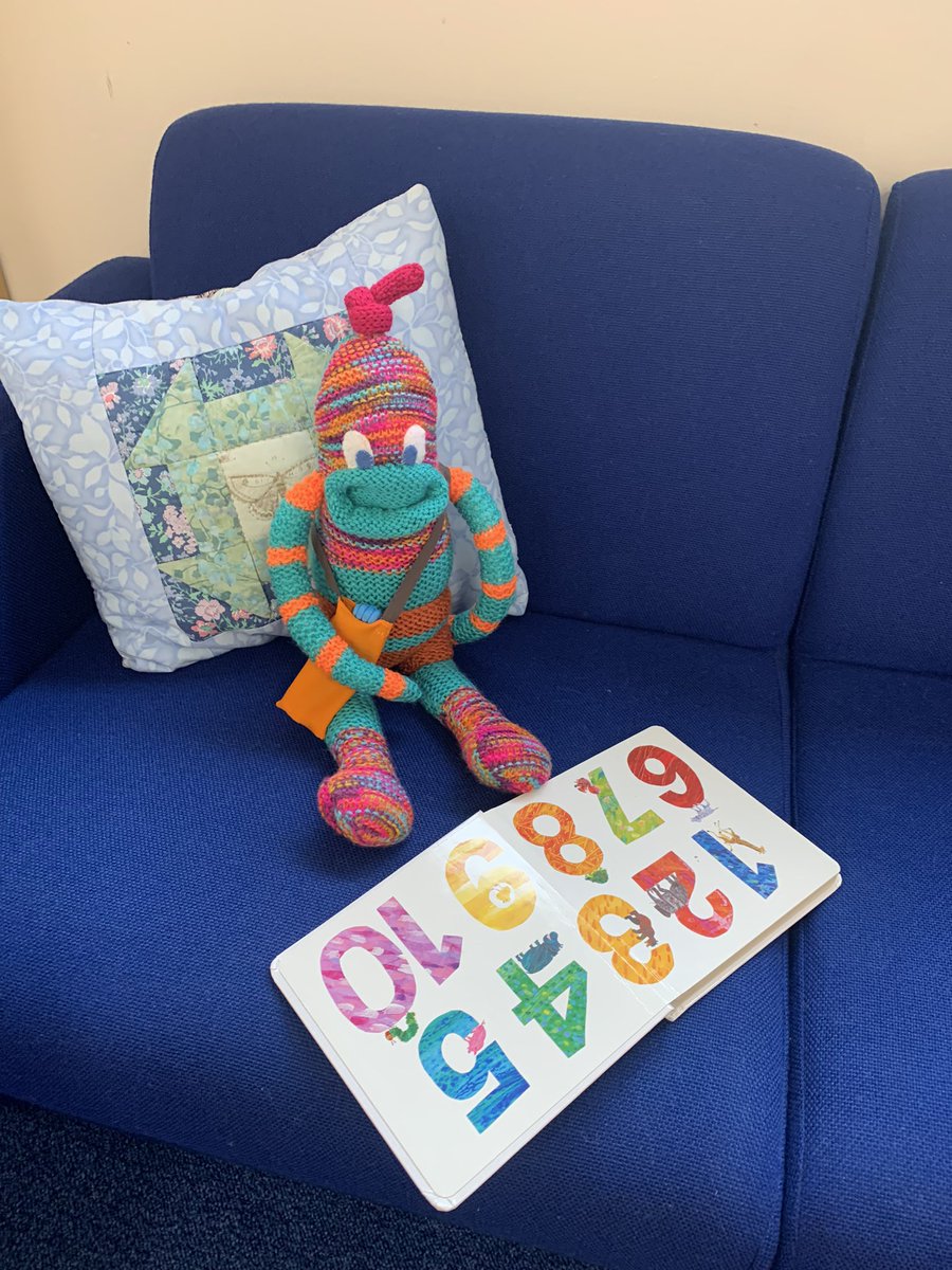 libraryparkcafe's tweet photo. There is currently one worry monster left for purchase with a minimum donation of £4 to the library! Thanks to Nova for this gorgeous chap! 💜🧡 The cafe and library are open 9-1pm today! https://t.co/EJVhTIChyL