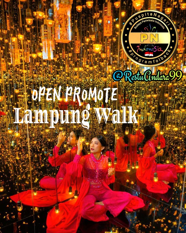 🤗 OPEN PROMOTE 🤗
Destinasi Yang Hitz Instagramable
Kekinian,.. 

Mau akun nya di promo,yuk daftar

Follow dulu 👉 <a href="/RestuAndara99/">✮°🍁🪲🍁°✮</a>

Lalu 🔃 ❤
Ketik : Lampung Walk
#programfolback
#PuspitaNagari

Cc
<a href="/TheArieAir/">Arie Dirgantara</a>
<a href="/wiwikherma/">Wiwik Hermawati</a>
<a href="/AzisDadun_/">Me #4</a>
<a href="/CantikaCahyhani/">Bunda Cantika</a> 

NKRI 🇮🇩✍🏻 Ramaikan 🤗