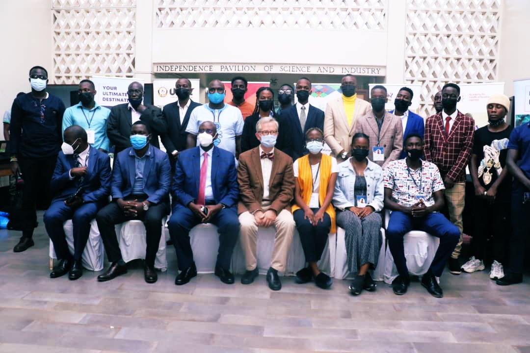 NYCofUganda's tweet image. We were happy to partner with Students from the Margaret Trowel School of Fine Art of @Makerere during the #MASKSON2021 art exhibition at the Uganda museum.

Our Chairperson @Jacobeyeru joined discussions on a panel moderated by our Sec. for Labor Affairs @kidegaMoise