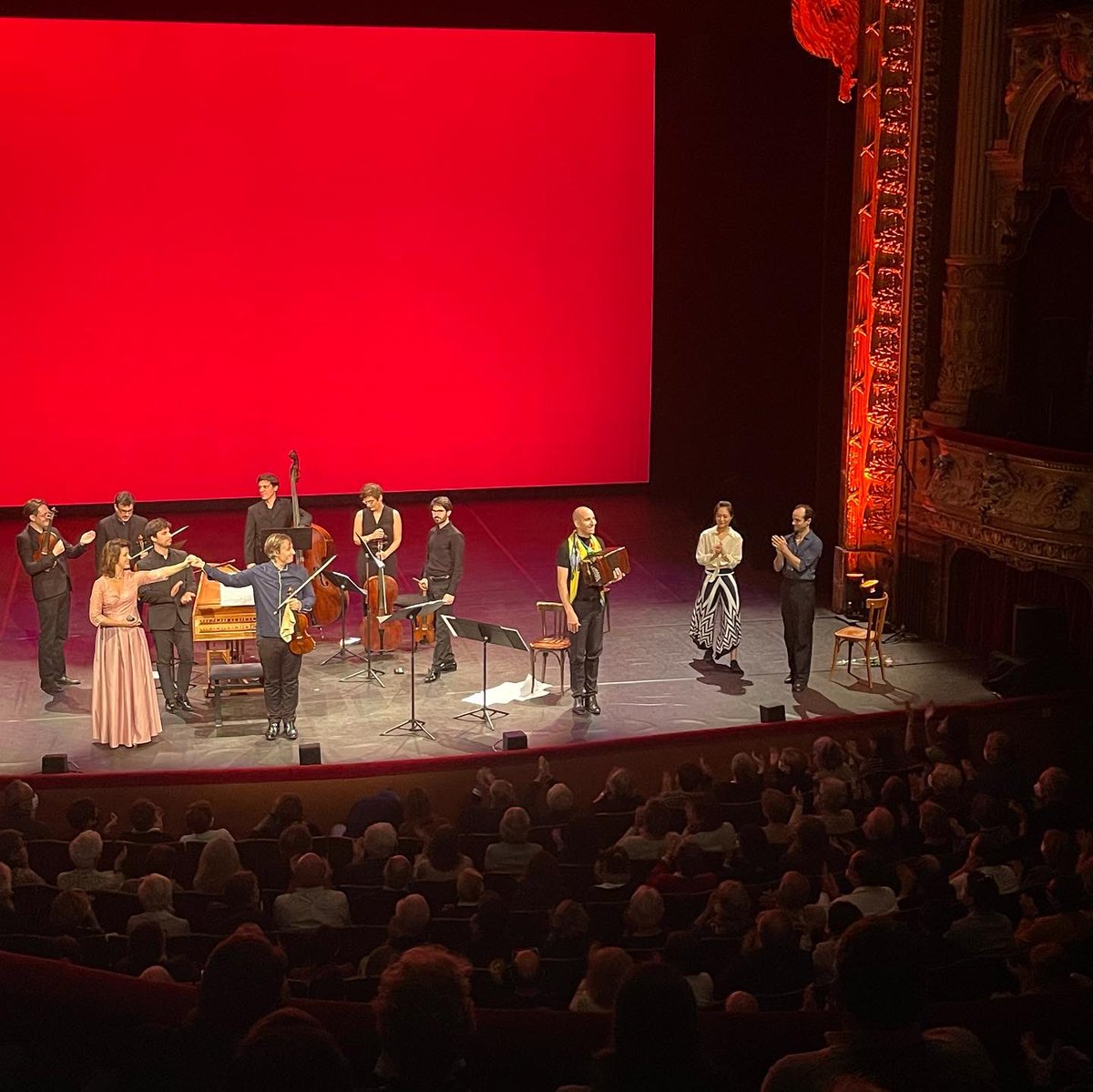 jccassagnes's tweet photo. Création de #Maria d’après Astor Piazzola au Festival Concerts d'automne @concertsautomne au Grand Théâtre de Tours !!
#bravitutti!! 
Andrés Gabetta Ana Karina Rossi Mario Stefano Pietrodarchi et merci Alessandro Di Profio pour sa confiance !!
#GabettaConsort #Piazzola100 https://t.co/xVzI5SUYfi