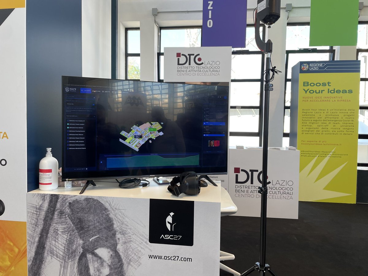 lucarallo's tweet photo. Boost Your Ideas è un’iniziativa della @RegioneLazio e @LazioInnova per promuovere progetti innovativi. Nello stand in #MakerFaireRome c’è #ASC27, startup che ha seguito il percorso brevettando un sistema di ricostruzione in 3D, ad esempio, di sinistri stradali. #MFR2021 https://t.co/8voY4pOQxv