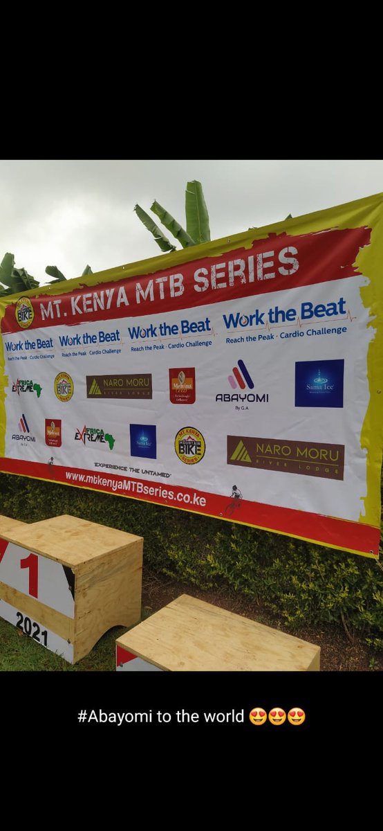 Gbabyz's tweet photo. Today we are at the Githunguri edition of the Mt.Kenya MTB series which is also a @PhilipsKenya #WorkTheBeat cardio challenge event,super excited to see the #Abayomi brand on display https://t.co/uyoFg7ljCm