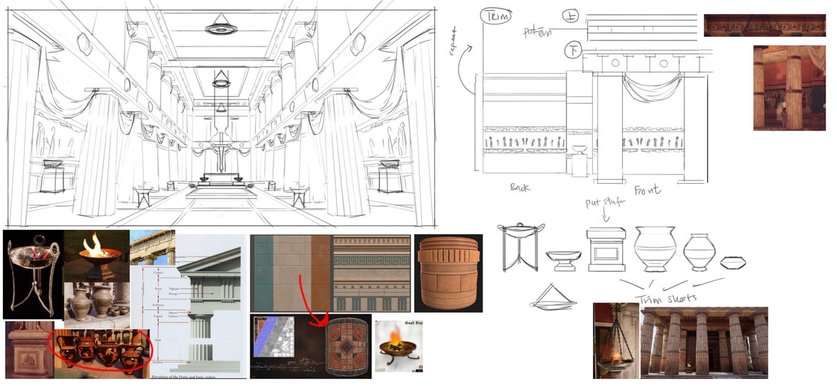 TeefProductions's tweet image. Teefs&apos; Dev Notes: Concept Art #5

Some early sketches of the Temple of Ares. Many revisions were made on trying to decide what would be the centerpiece inside the Temple. It was originally meant to be a statue of the God of War, Ares.

#gamedev #indiedev
