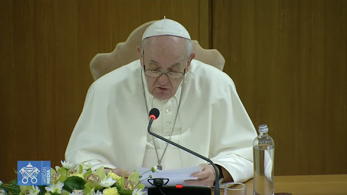 CatholicSat's tweet image. Opening the Synodal Synods on Synodality, Pope Francis says: “We need Eucharistic Adoration because so many people have lost the habit of doing it. And also the notion of it, they don’t even know what it means to pray, to adore, to worship”