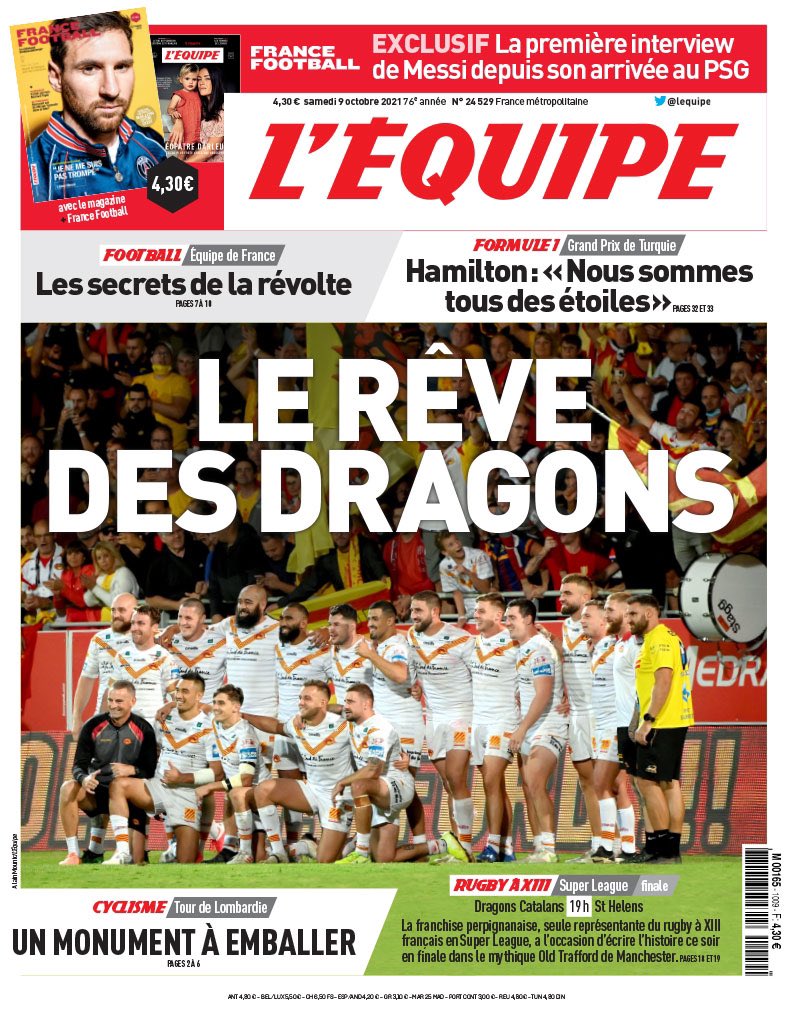 DragonsOfficiel's tweet photo. Les Dragons à la Une en ce jour de Finale https://t.co/q0nxjOYMsv