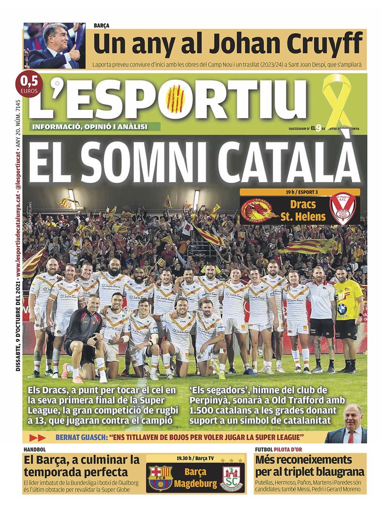 DragonsOfficiel's tweet photo. Les Dragons à la Une en ce jour de Finale https://t.co/q0nxjOYMsv
