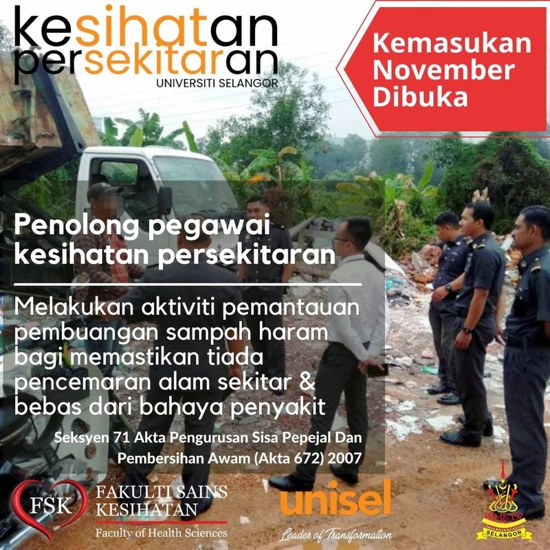 Keeper Unisel On Twitter Khas Untuk Lepasan Spm Adakah Anda Berminat Untuk Menceburi Bidang Sains Kesihatan Jom Sertai Program Diploma Kesihatan Persekitaran Di Universiti Selangor Kampus Unisel Seksyen 7