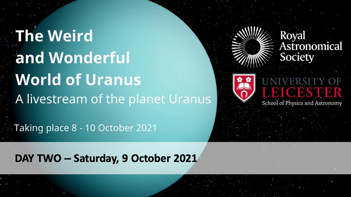 It's day 2 of our livestream event 'The Weird and Wonderful World of Uranus'! Join us to learn all about this peculiar planet - you'll hear from professional astronomers, planetary experts, and more! 

Join us 👉youtube.com/watch?v=z6LsxI…

#WSW2021 #WorldSpaceWeek