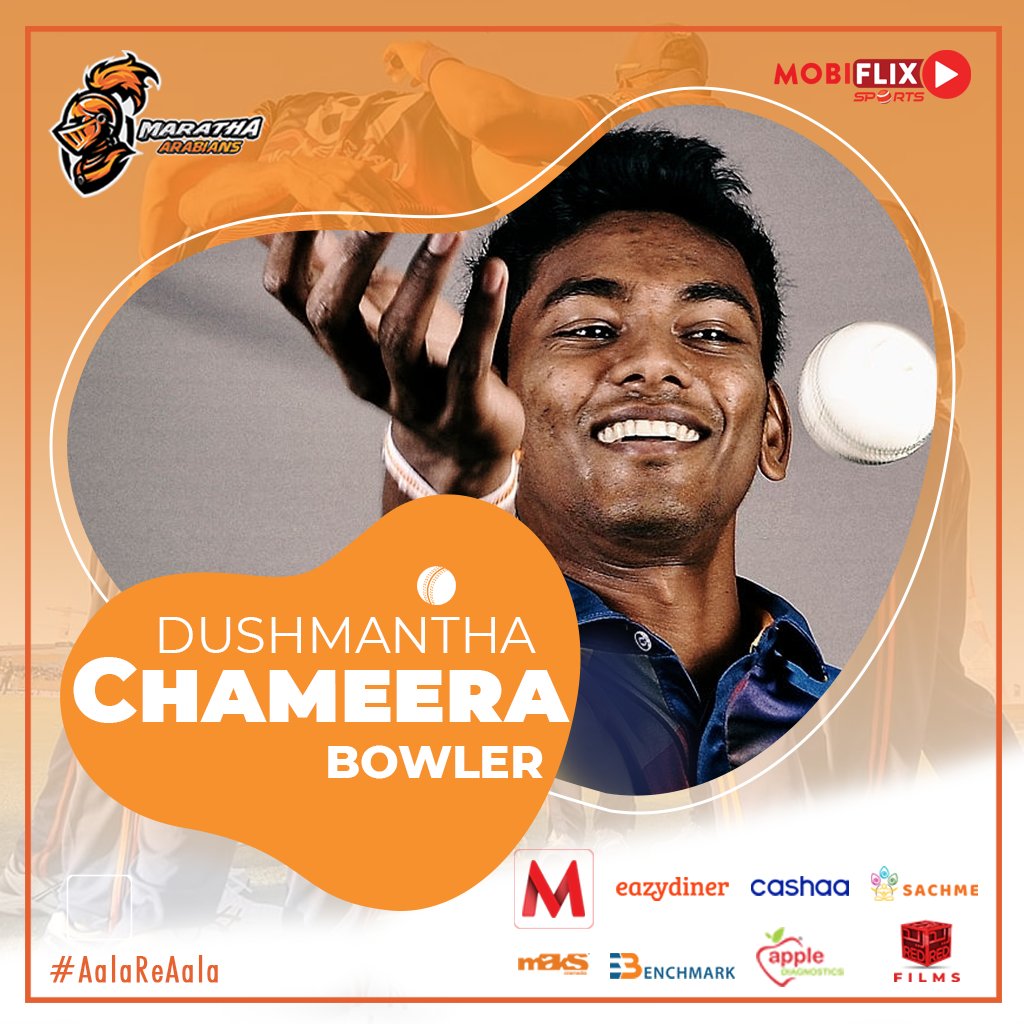 Bowler @DushmanthaDC05 has been snapped up by Maratha Arabians for @t10league in season 5. Champions are back..

#cricket #cricketer #cricketCricket bat and ball #cricketlovers #dubai #dubailife #icc #ICC #india #indian #uae #cricketfans #cricketlover #abudhabi #T10 #corporate