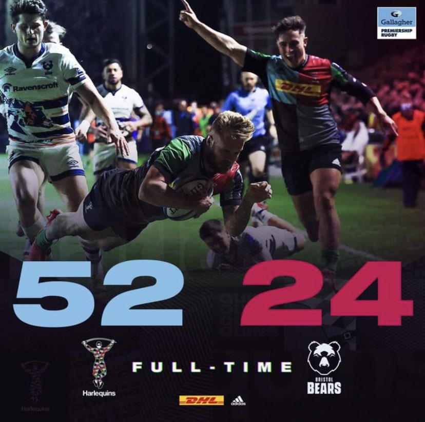 Did that really happen last night?! Semi final deja vu….?! 
The best half of rugby I have ever been fortunate enough to witness from the stands.🃏 v 🐻 #COYQ <a href="/Harlequins/">Harlequins 🃏</a>