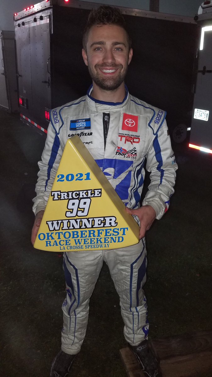 TobyRaceProds's tweet photo. Congratulations @TyMajeski on fast time, a new track record, & the #Trickle99 win at @raceoktoberfest! And congrats to @JustinMondeik44 on the #Stubby feature win too! 🏁🏆#TobyCar https://t.co/9HmULoQKnC