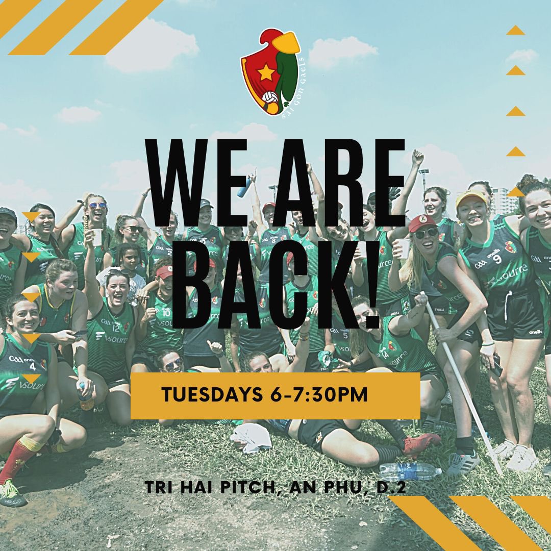 saigongaelsgaa's tweet photo. After four months of lockdown, Training is back! PM the club if you to join. We are always looking for new players and so come on down. #gaa #saigongaels @GAAAsia @irlembvietnam https://t.co/E7ikYPQi9I