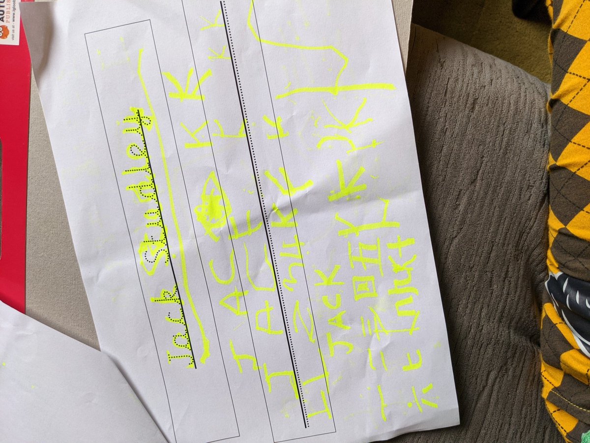 zinetang's tweet photo. @OPABL_UFS Saturday morning we usually go to the park but not today! #jackjack wanted to do some homework ☺️ he even picked out a new pen and even did some Chinese! https://t.co/XVGvjtzYwX