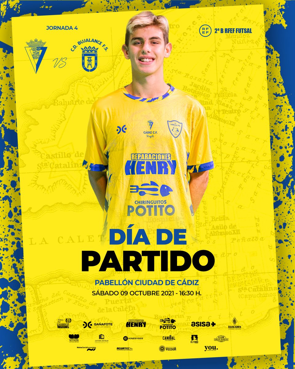 CDVirgiliCadiz's tweet photo. 🔴 DÍA DE PARTIDO | Cádiz CF Virgili - CD Bujalance FS

🗓️Sábado 09/10/2021
🕟16:30 horas
🏟️Pabellón Ciudad de Cádiz

TAQUILLA
🎫Entrada: 3 €
💳Abonados: Gratis (Abonos a la venta en taquilla por 10 €)

📺 Onda Cádiz TV https://t.co/qxRlijBdZo