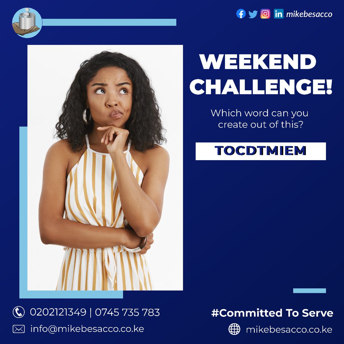 Mikebe_Sacco's tweet photo. Looking into seeing the genius answers!
#weekend #challenge #sacco #Mikebe #trending
See thread! https://t.co/wwNYd8POVr