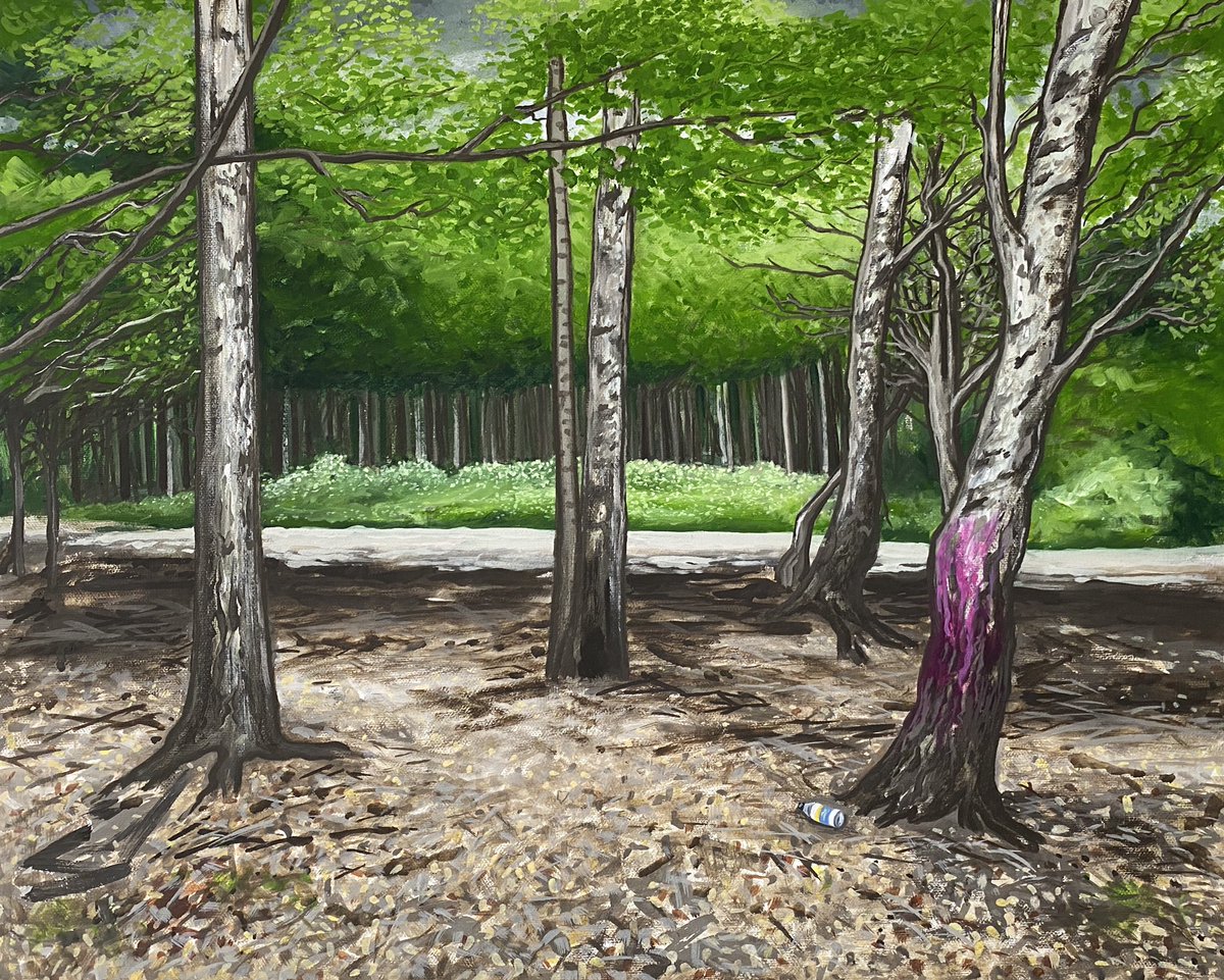 stephenharwood's tweet image. Wick Woods, The Glade of Rites (2020)
Oil on Canvas
50 x 40cm

It's the final weekend of my exhibition 'Gone Tomorrow' at @studio1point1 in Shoreditch, open Sat/Sun 12-5.

studio1-1.co.uk/stephen-harwoo…