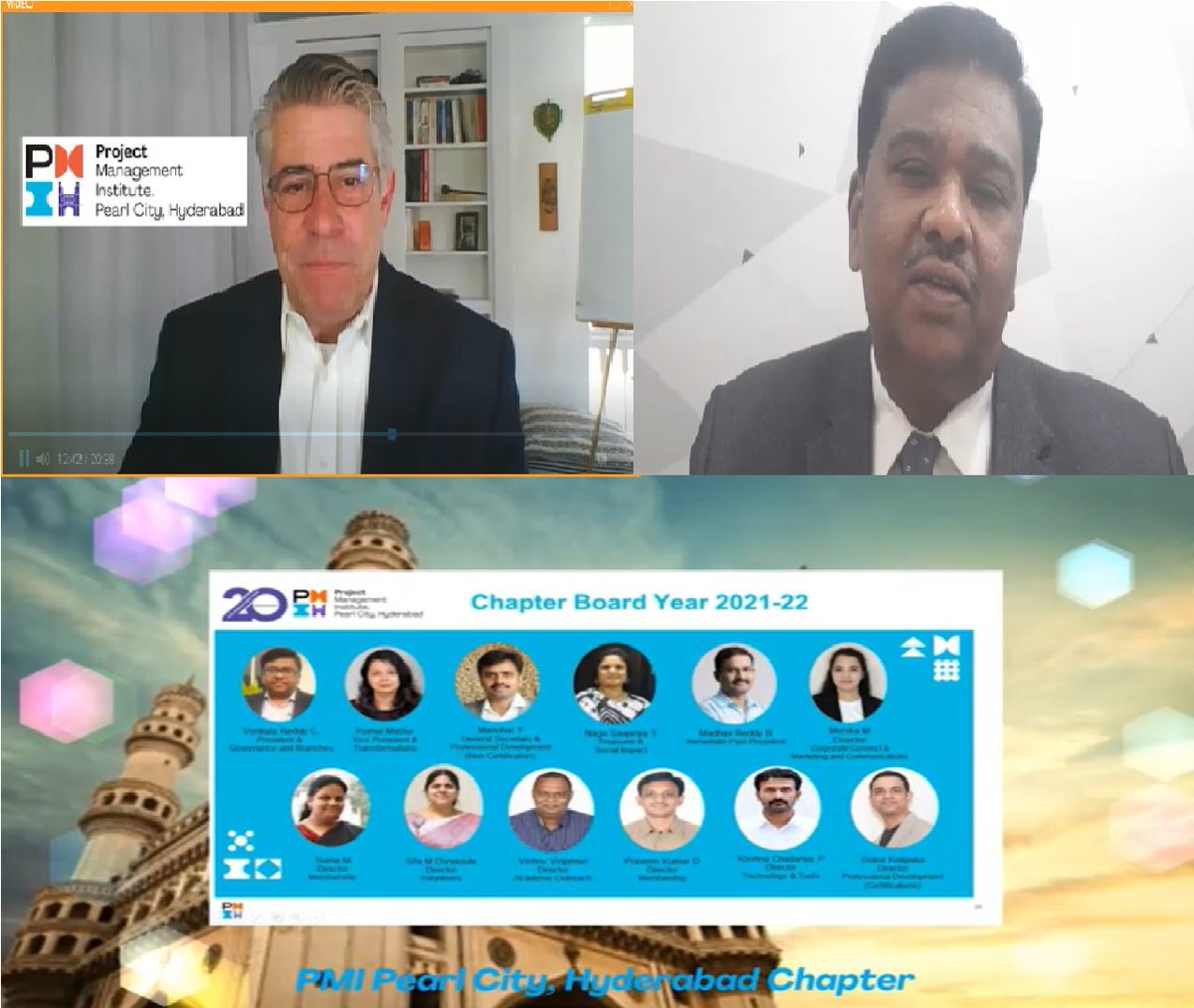 PMIPCC's tweet photo. The wait is over! Results are finally out!!
PMI Pearl City Hyderabad Chapter is the WINNER of the prestigious PMI "Chapter of the Year Award".
#PMIPCC expresses it’s immense gratitude to everyone involved for making this happen.
#PMIPCC20 #PMIAwards #PMILIM #ChapterOfTheYear https://t.co/LyGeWNqwJr
