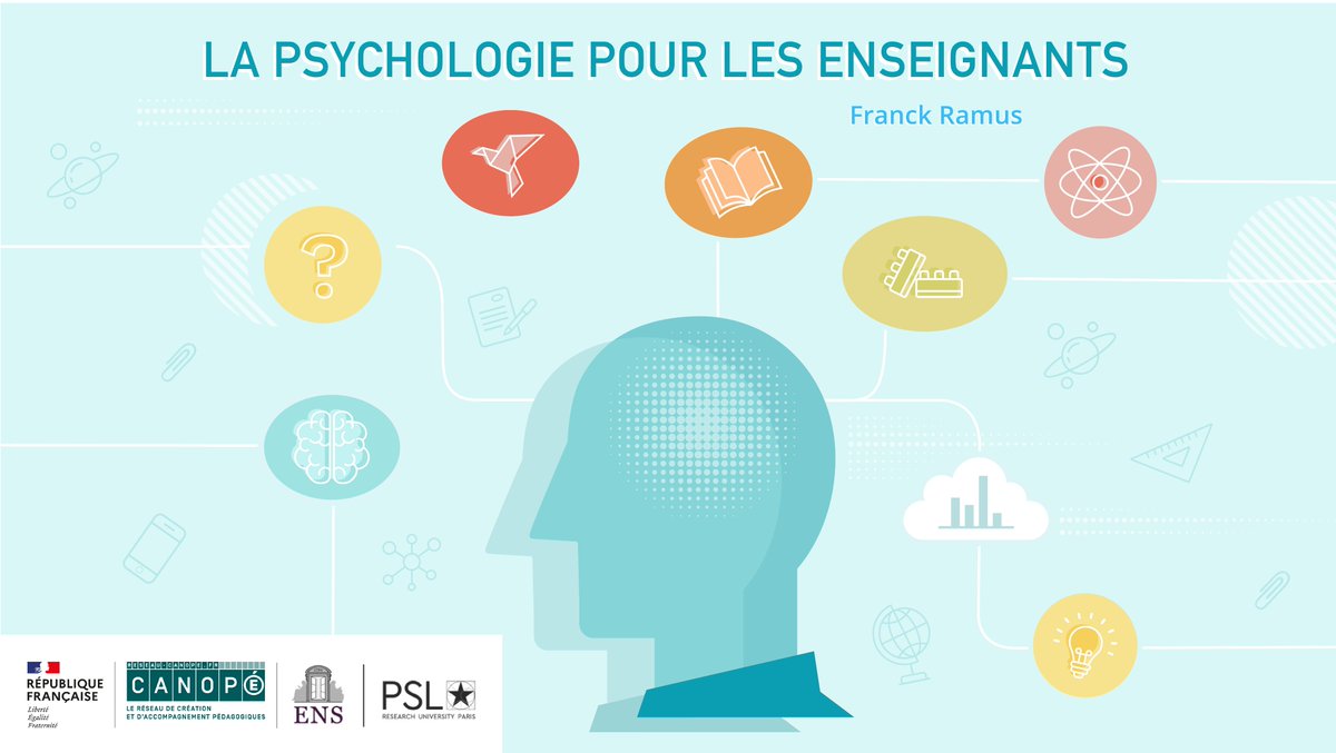 Ouverture des inscriptions pour le #Mooc "La psychologie pour les enseignants", réalisé avec Joelle Proust et Jean-François Parmentier <a href="/jfparmentier/">Jean-Francois Parmentier</a>, avec l'appui de <a href="/ENS_ULM/">École normale supérieure | PSL</a> et <a href="/reseau_canope/">Réseau Canopé</a>. Début le 9/11/2021:
fun-mooc.fr/fr/cours/la-ps…