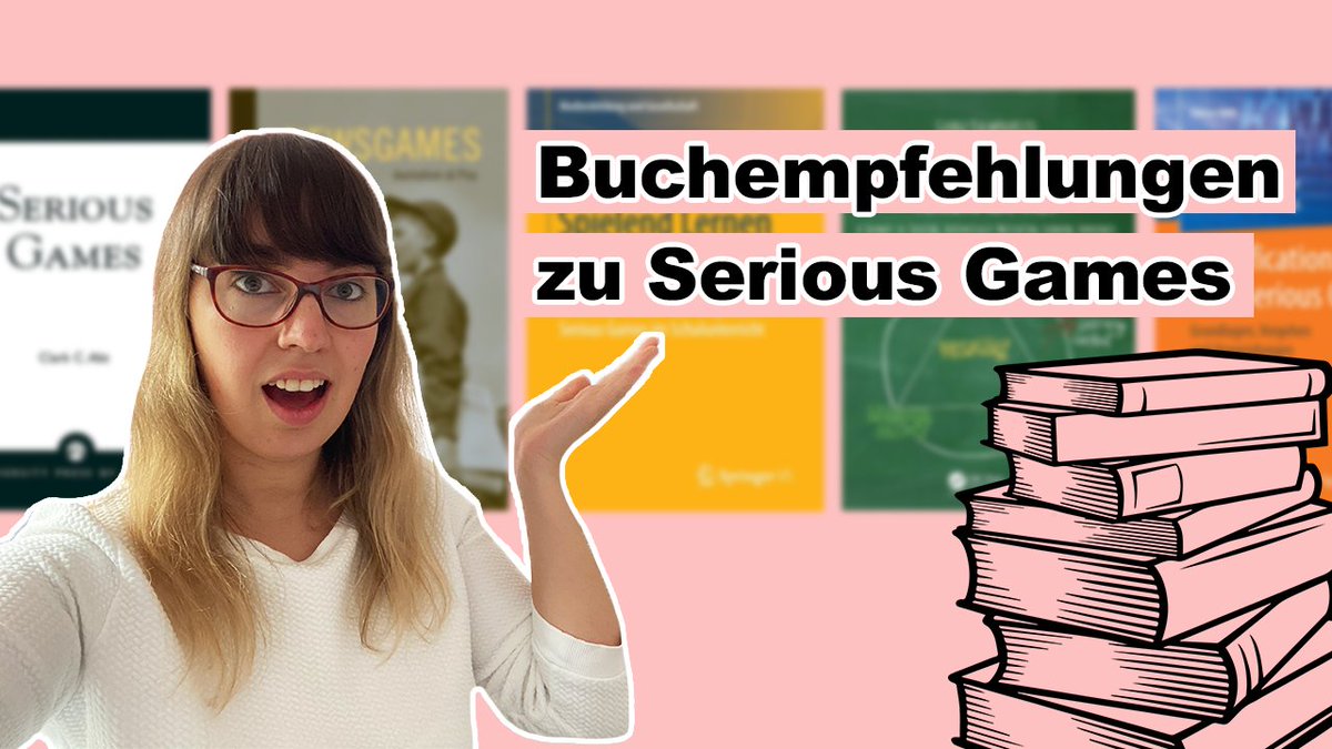 JohannaDaher's tweet photo. Neues #YouTube-Video! 😍🎉 Heute habe ich Buchempfehlungen zum Thema "Serious Games" für euch. 📚🎮 Die Bücher eignen sich perfekt für einen generellen Einblick, für den Einsatz im Unterricht, im Journalismus &amp; im Unternehmen: https://t.co/Gqj4deanso
#book #twlz #digitaleBildung https://t.co/1xAGSQbSkp