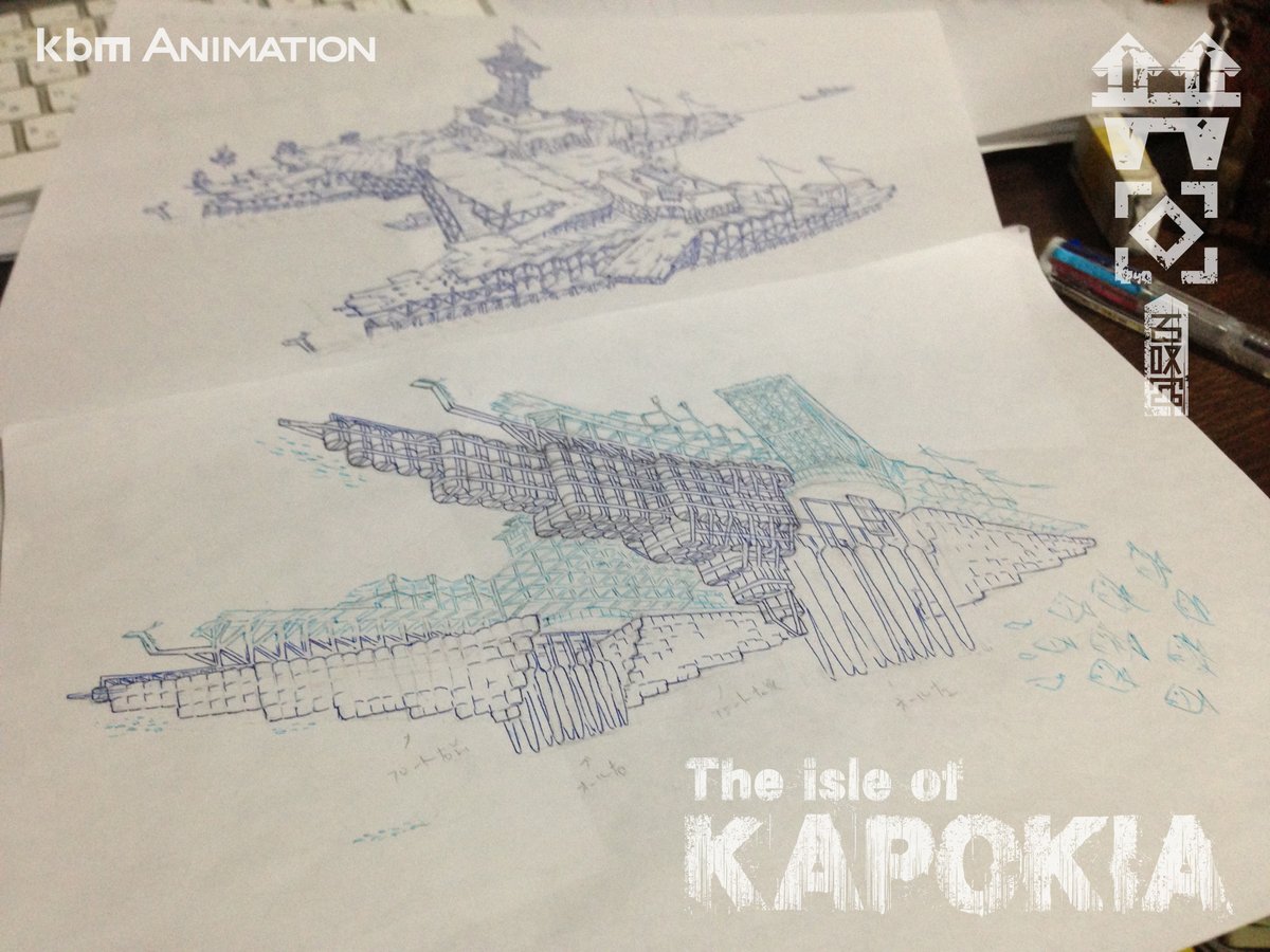 kbmanimation's tweet photo. メガフロートのメイキング
ラフでイメージを固め、イラレで各階層の平面図と立面図を設計して原寸大でプリントアウト
その図面を下敷きにして木材を組んでいった
感想1:デザインと設計楽しい!
感想2:木材を大量加工するだけでも大変
結果:人に手伝ってもらった。メインは妻w
#KAPOKIA #カポキア https://t.co/OXzUiQcdm9