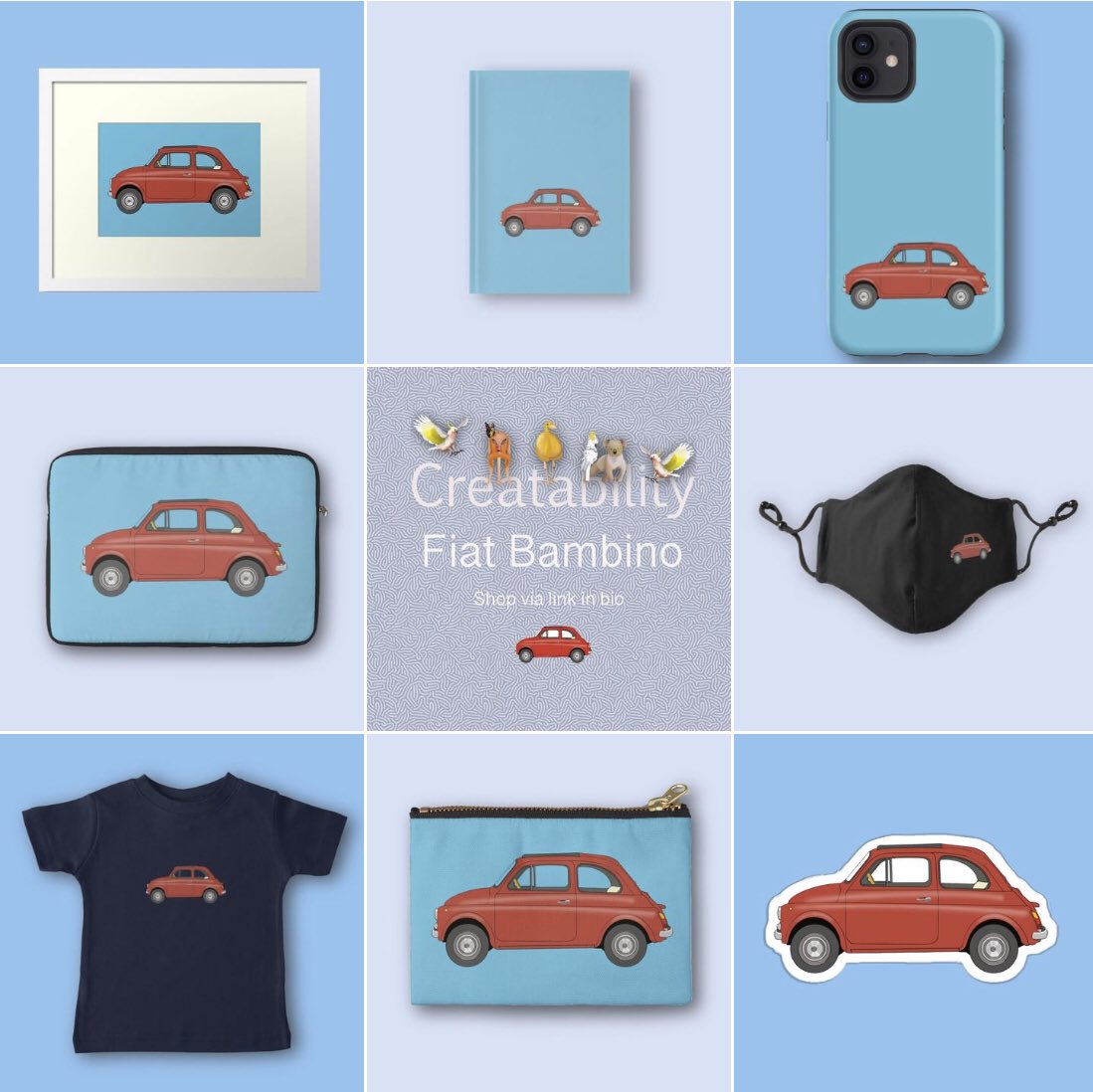 CreatabilityMe's tweet image. Creatability Fiat Bambino.   We all know red goes faster.   ‘Tis the season to buy gifts Creatability.redbubble.com #fiatbambino #fiat #xmasgifts #christmasgifts