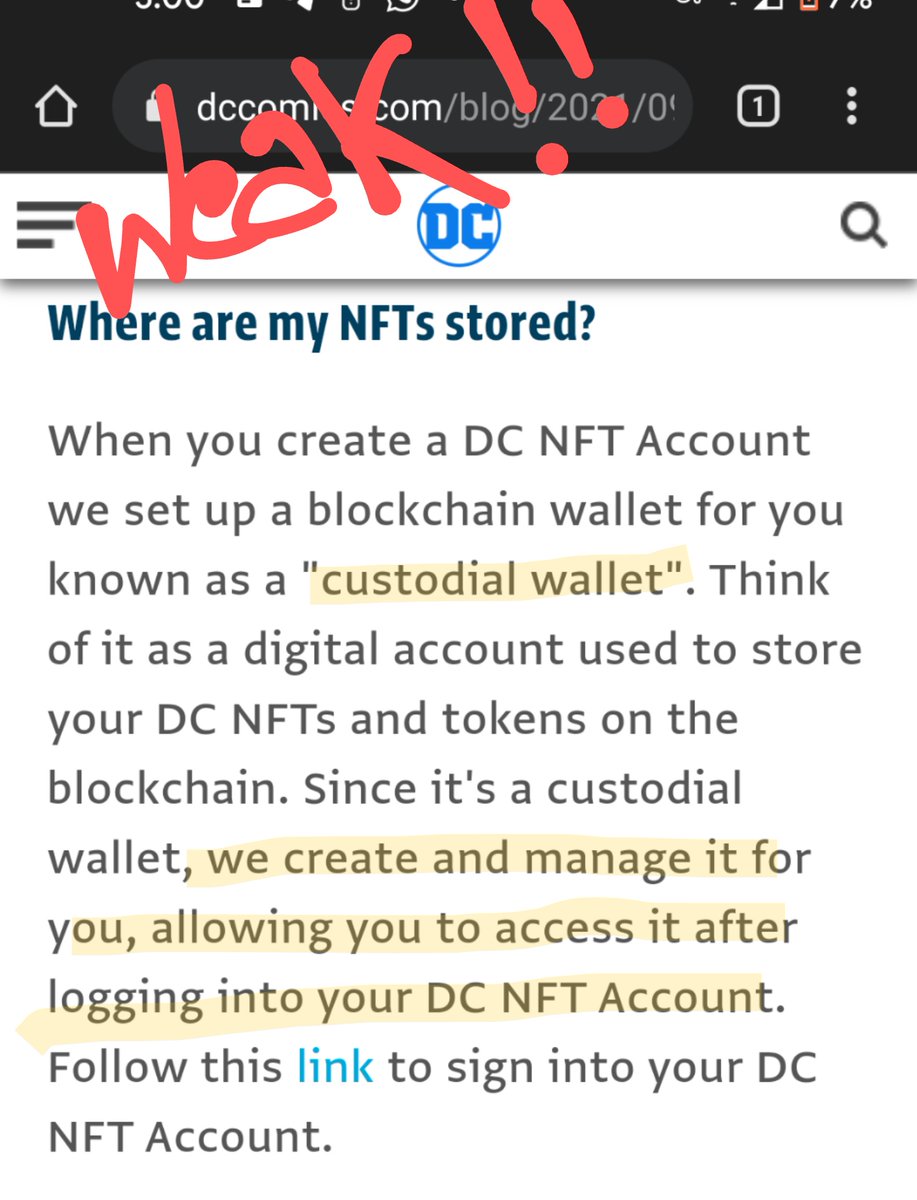 kluza's tweet image. So what's the deal with the #DCComicsNFT drop being in CUSTODIAL WALLETS the fans don't own??
#NFTs that #PalmNFTStudio creates,  @DCComics owns and *manages* for us?
So insane collector fans can only view *YOUR* NFT on *YOUR* website?
😮😱😬 This is not going to go well. Yikes.
