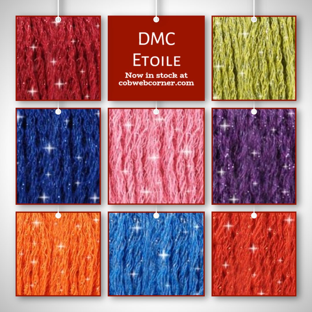 Cobweb Corner now carries all 35 colors of DMC Mouline Etoile floss. s.ripl.com/uqs6qh
#crossstitch
#dmcfloss
#dmcetoile
#xstitch
#xstitchersofinstagram
#crossstitchersofinstagram
#flosstubersofinstagram
#cobwebcorner
#crossstitchng