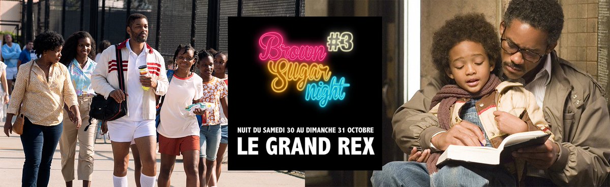 #BrownSugarNight revient au #GrandRex la nuit du samedi 30 au dimanche 31 Octobre avec deux projections exceptionnelles:

• 𝗧𝗛𝗘 𝗣𝗨𝗥𝗦𝗨𝗜𝗧 𝗢𝗙 𝗛𝗔𝗣𝗣𝗬𝗡𝗘𝗦𝗦 
• 𝗞𝗜𝗡𝗚 𝗥𝗜𝗖𝗛𝗔𝗥𝗗 en avant-premiere Française ! 

Billetterie ➤ bit.ly/3mzGsmx