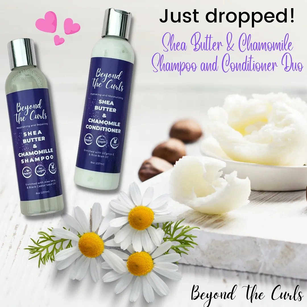 sallyw21's tweet photo. THEY’RE HERE! 😍✨ Introducing our long awaited Shea Butter &amp; Chamomile Shampoo and Conditioner Duo! 💜 To read all about our Duo, be sure to watch our IG stories/highlights! #hairproducts #smallbusiness #shampoo #conditioner #newlaunch #haircare #naturalhair #vegan #curlyhair https://t.co/sMqVC5j2yq