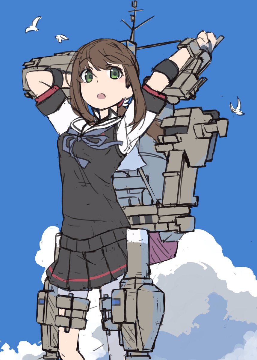吹雪(艦隊これくしょん) 「GWあたりに描いててボツにしたブッキー 」|みのすのイラスト