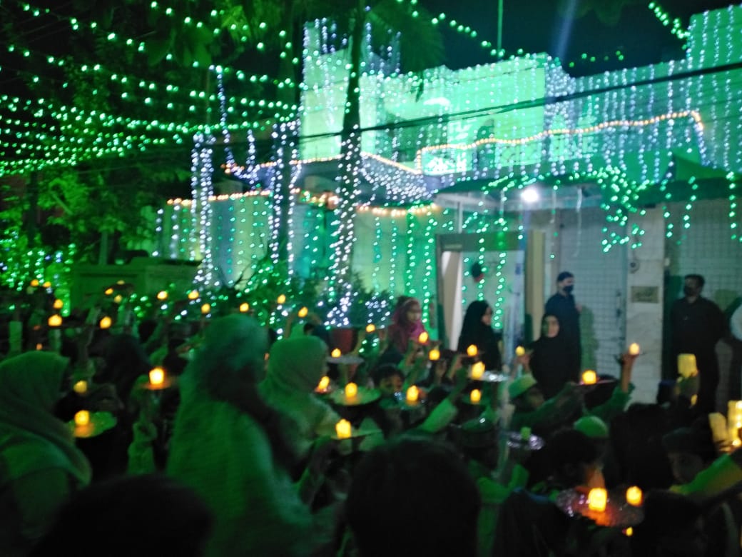 EAGERS_Official's tweet photo. Just like last year, Eagers has arranged beautiful candle walk at @MinhajulQuran secretariat to celebrate and welcome this blessed month of Rabi ul Awal. 
#EagersCelebrateMilad https://t.co/OfA1fDpK87