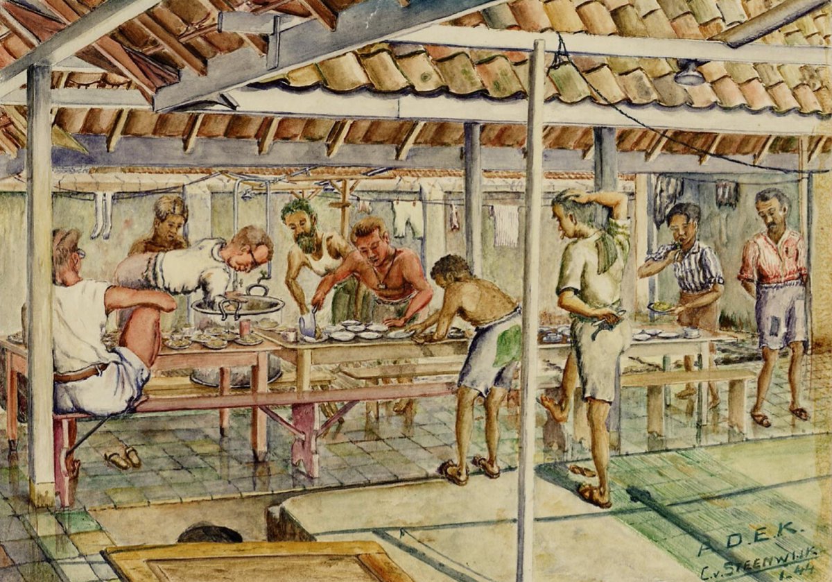 Lukisan-lukisan Cornelis van Steenwijk dari dalam kamp interniran Jepang di jalan Bonang, Jakarta, 1943-44.

Pelukisnya sendiri tewas bersama kapal Junyo Maru yang karam ditorpedo Inggris di laut dekat Muko-muko, 18 Sep 1944. Temannya menyerahkan lukisan Steenwijk pada istrinya.